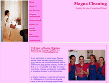 Tablet Screenshot of magnahomecleaning.com